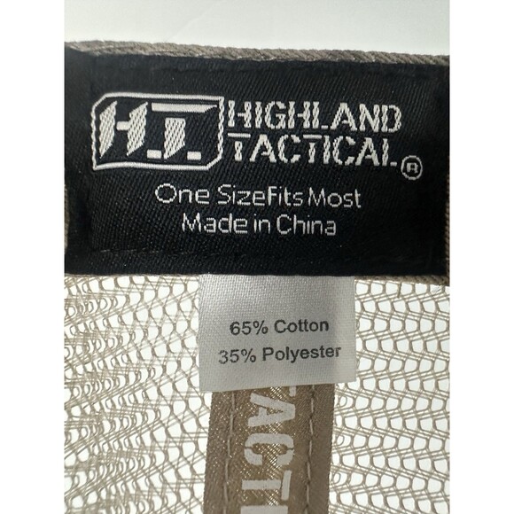 Highland Tactical American Flag Patch Mesh Snapback Hat Digi Camo OSFM - Picture 11 of 12